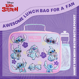 Disney Stitch Kids Lunch Bag with Insulated Lining,  Lunch Cooler Bag for School Travel