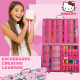 Hello Kitty Art Set for Kids with 137 Pieces, Drawing and Colouring Art Supplies in Carry Case - Kawaii Gifts for Girls