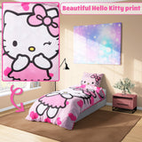 Hello Kitty Duvet Cover and Pillowcase Set Girls Teens Bedding  - Single Size