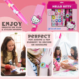 Hello Kitty Girls Digital Watch & Accessories Set, Kawaii Colourful Watch with Plastic Strap Diary Ink Stamps, Girls Gifts