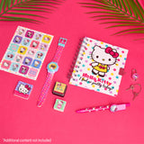 Hello Kitty Girls Digital Watch & Accessories Set, Kawaii Colourful Watch with Plastic Strap Diary Ink Stamps, Girls Gifts