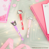 Hello Kitty Ballpoint Pens 3 pcs Writing Pen Set with Character Toppers, Cute Stationery