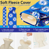 Chelsea F.C. Long Hot Water Bottle with Soft Cover 2L - Football Gifts for Him (Blue/White Long)