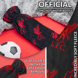 Liverpool F.C. Long Hot Water Bottle with Soft Cover 2L - Gifts for Him (Black/Red Long)