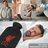 Liverpool F.C. Hot Water Bottle with Soft Cover 1.8L - Gifts for Him (Black)