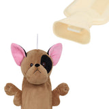 Hot Water Bottle with Animal Fleece Cover - French Bulldog Long - Get Trend