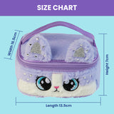 Kids Nail Polish Sets For Girls in Plush Cat Cosmetics Case - Get Trend