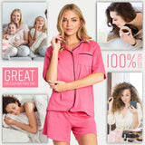 CityComfort Womens Pyjamas, 2 Piece Short PJs for Women - Get Trend