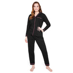 Womens Pyjamas Set - Classic Button Down Nightwear - Get Trend