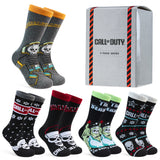 Call of Duty Mens Teenagers Calf Socks, Comfy Pack of 5 - Gamer Gifts for Him