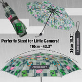 Minecraft Telescopic Umbrella - Folding Umbrella Lightweight for Travel School