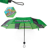 Minecraft Telescopic Umbrella - Folding Umbrella Lightweight for Travel School