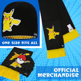 Pokemon Beanie Hat Winter Gloves & Scarf Set Kids - Anime Gifts for Boys