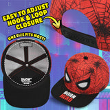 Marvel Spiderman Boys Baseball Cap with Adjustable Strap, Lightweight Snapback Sun Hat