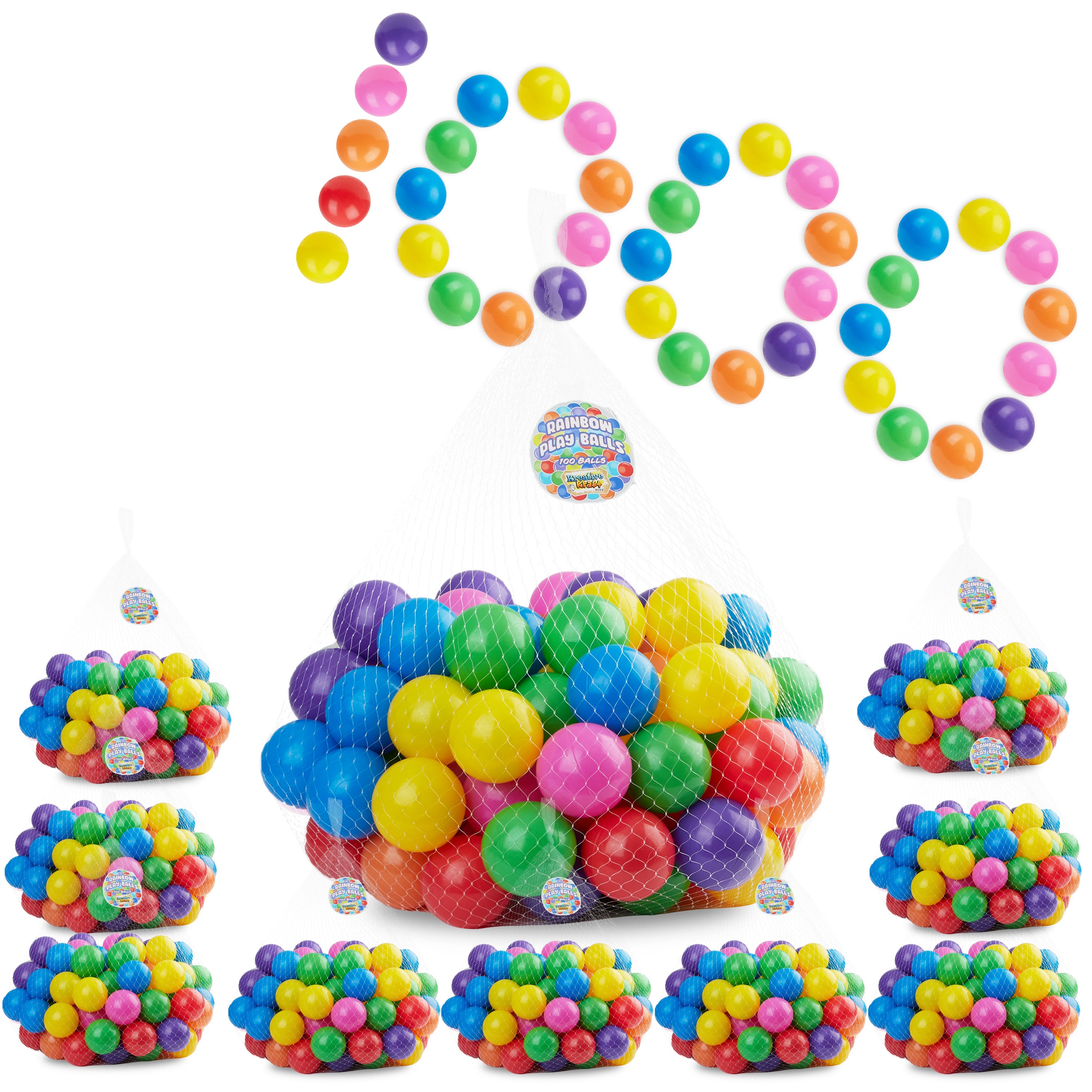 Ball Pit Balls Summer Outdoor Indoor Soft Balls for Kids - 1000 BALLS - Get Trend