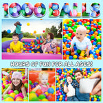 Ball Pit Balls Summer Outdoor Indoor Soft Balls for Kids - 1000 BALLS - Get Trend