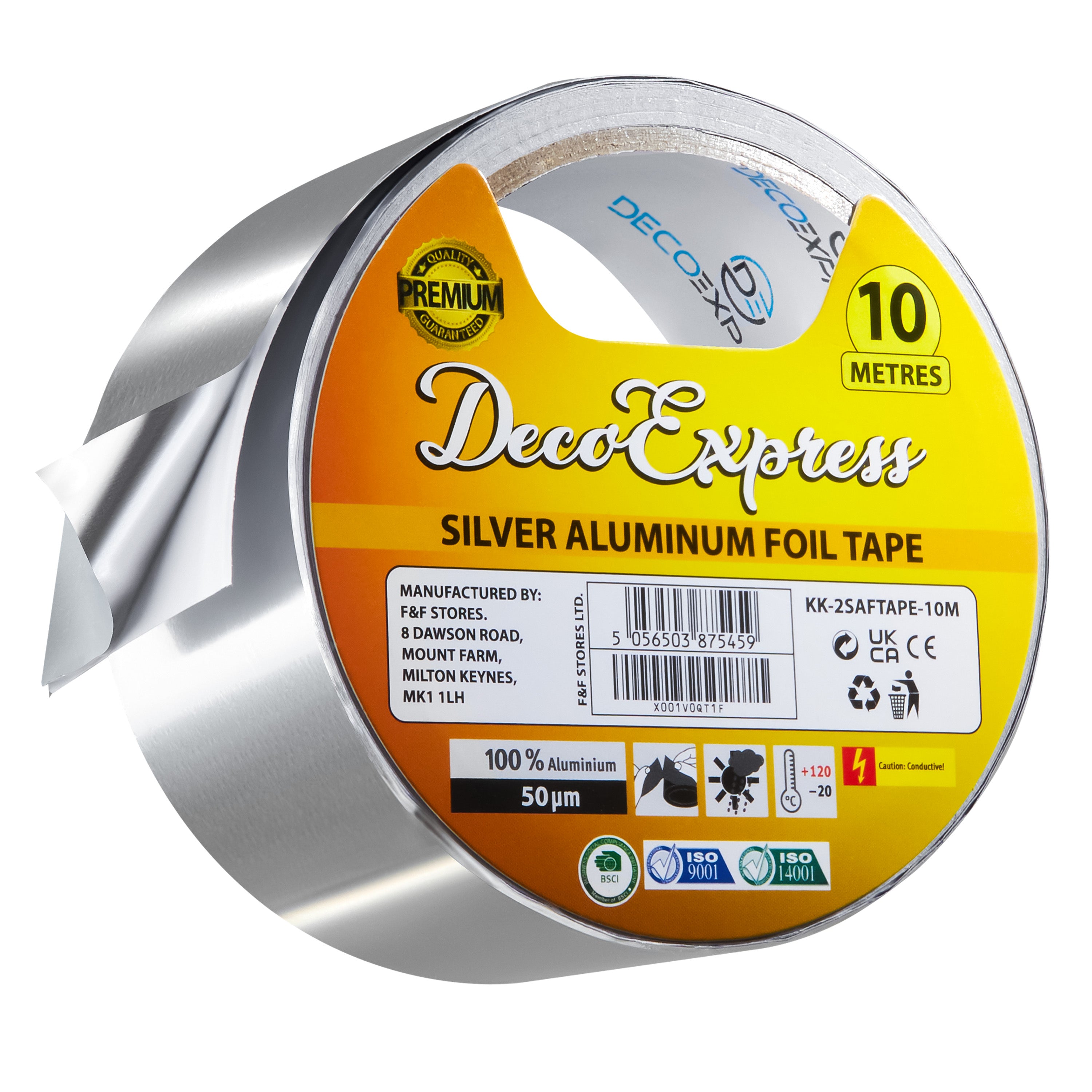 DECO EXPRESS Aluminium Adhesive Tape - Insulation Tape - 10 M, 1 Pcs - Get Trend