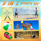 KreativeKraft Badminton Racket Set, 3 Piece Outdoor Sports Equipment - Get Trend