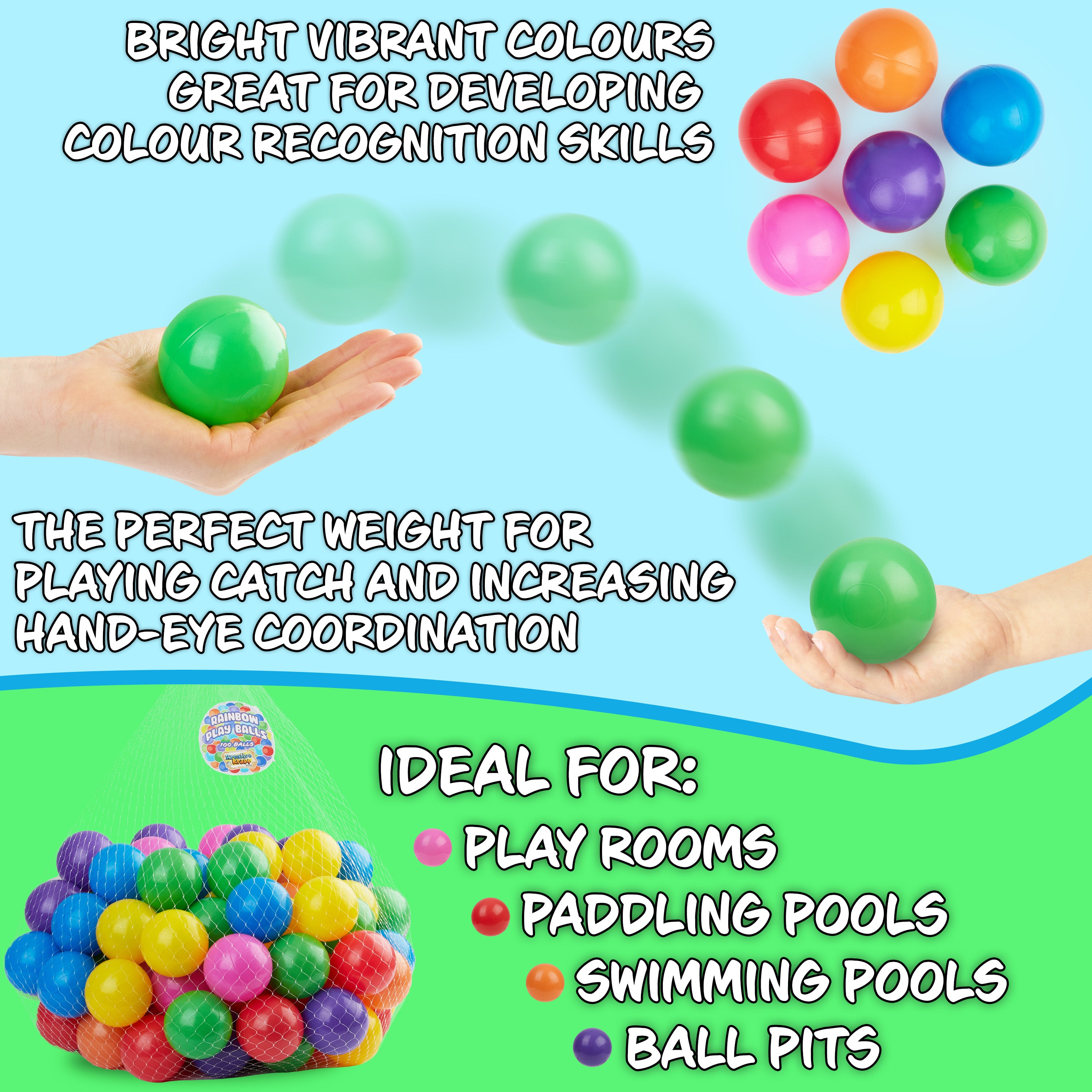 Ball Pit Balls Summer Outdoor Indoor Soft Balls - 400 Balls - Get Trend