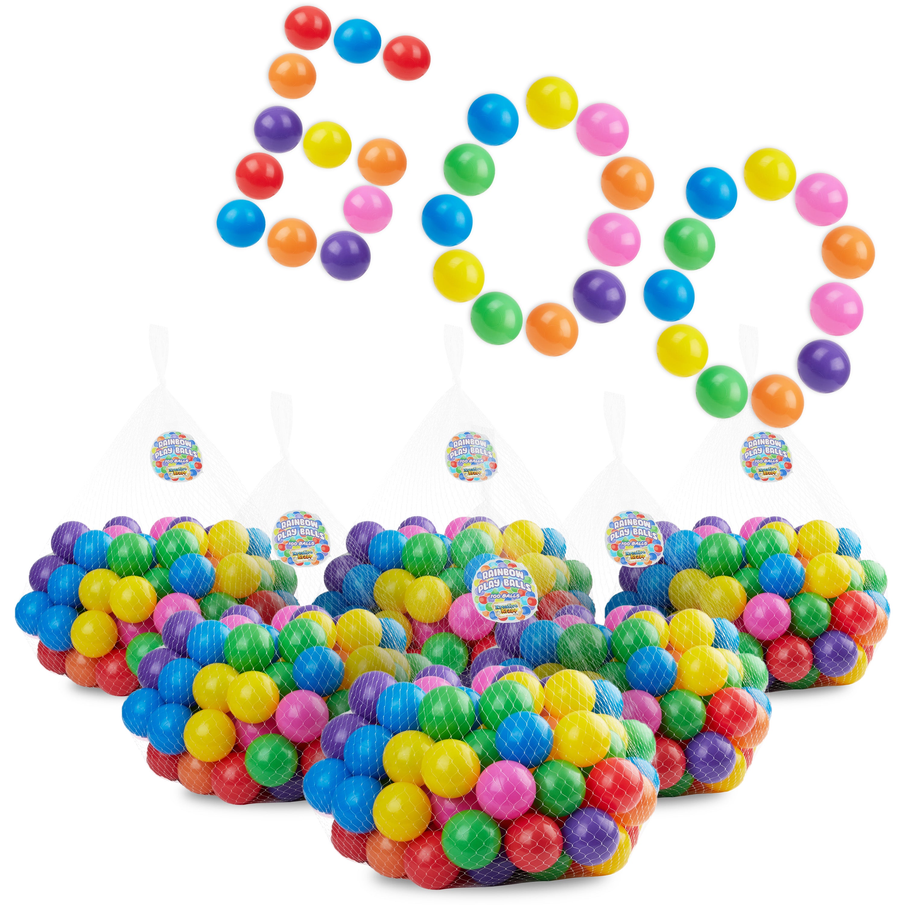 Ball Pit Balls Summer Outdoor Indoor Soft Balls for Kids - 600 BALLS - Get Trend