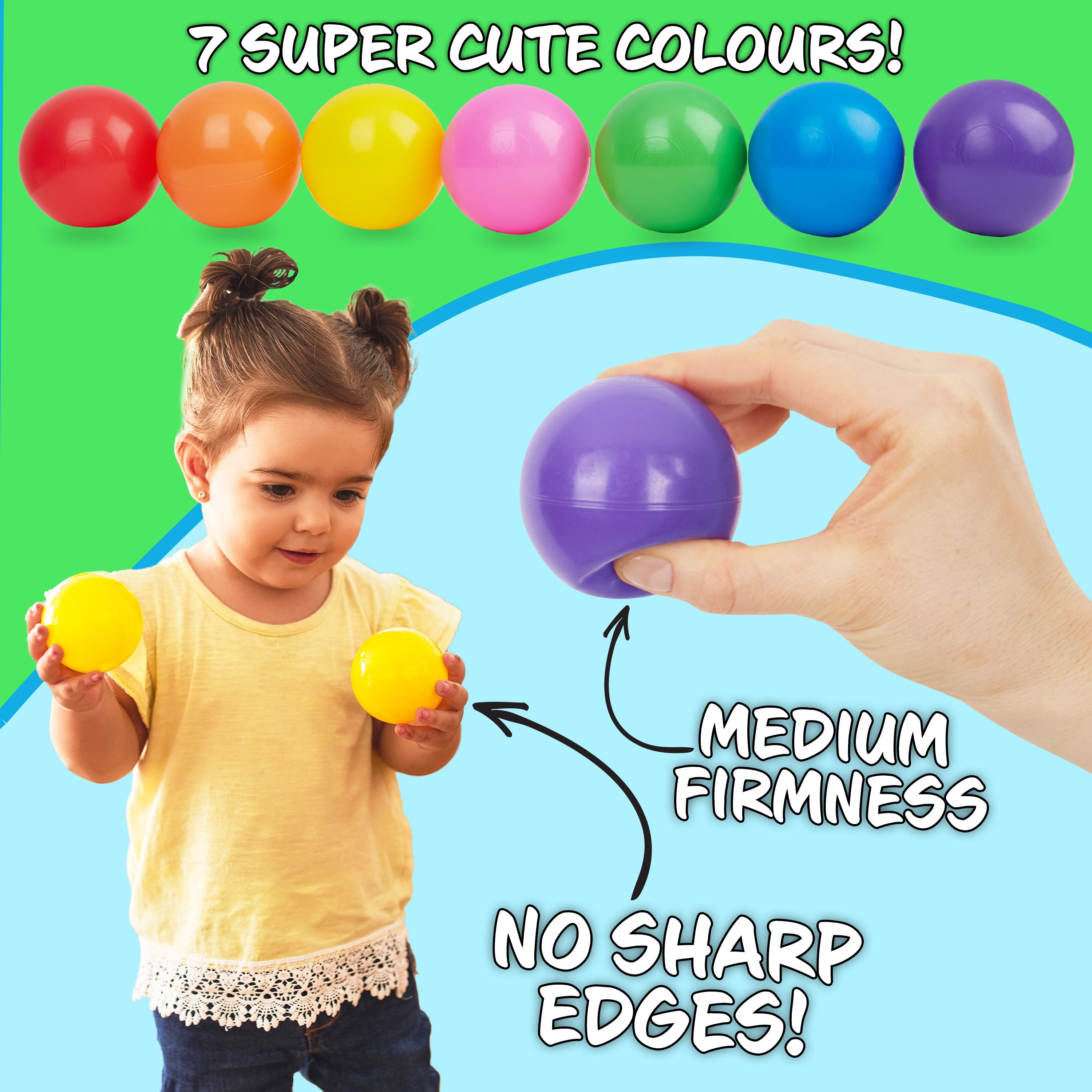 Ball Pit Balls Summer Outdoor Indoor Soft Balls for Kids - 700 BALLS - Get Trend