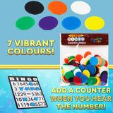 KreativeKraft Bingo Accessories Variety of&nbsp; Colourful Bingo Counters for Events Parties (Multi Chips)