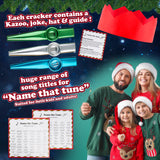 KreativeKraft Christmas Crackers, Pack of 6 Musical Crackers for Festive Fun (Multi Kazoo)