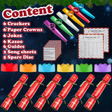 KreativeKraft Christmas Crackers, Pack of 6 Musical Crackers for Festive Fun (Multi Kazoo)