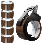 Packaging Tape Dispenser with 6 Rolls - Small Dispenser Brown - Get Trend