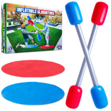 KreativeKraft Inflatable Gladiator Game Set with Inflatable Batons - Games for Kids or Adults