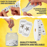 KreativeKraft Bingo Accessories Variety of Raffle Tickets Easy Tear for Events Parties (White Raffle)