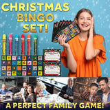 KreativeKraft Christmas Bingo Game Set, Fun Family Games - Party Gifts