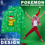 Pokemon Boys Christmas Jumper, Cosy Knitted Xmas Sweater - Gifts for Boys