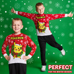 Pokemon Christmas Jumper Kids Teenagers - Red - Get Trend