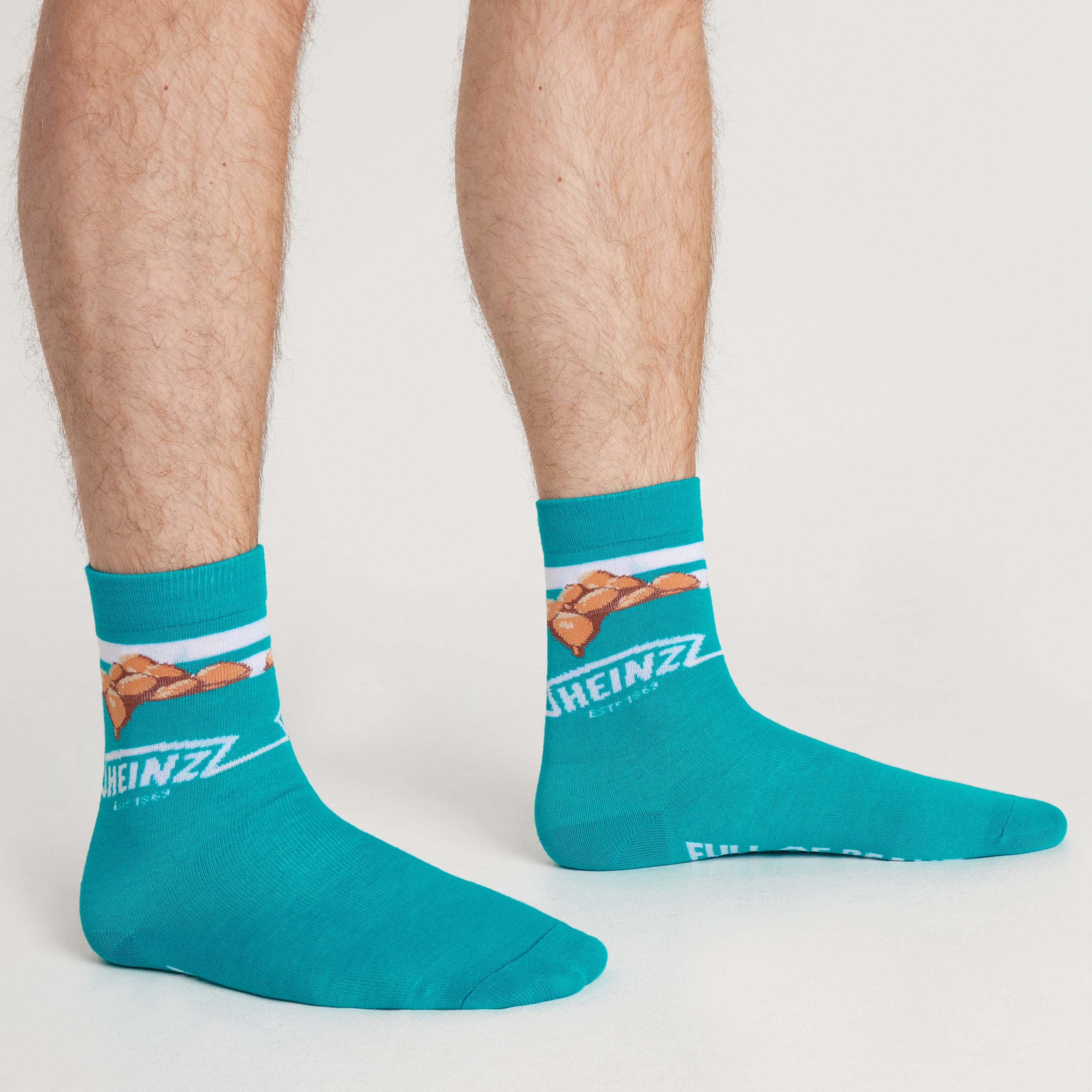 HEINZ Mens Socks Pack of 3 Baked Beans Crew Socks for Men - Get Trend