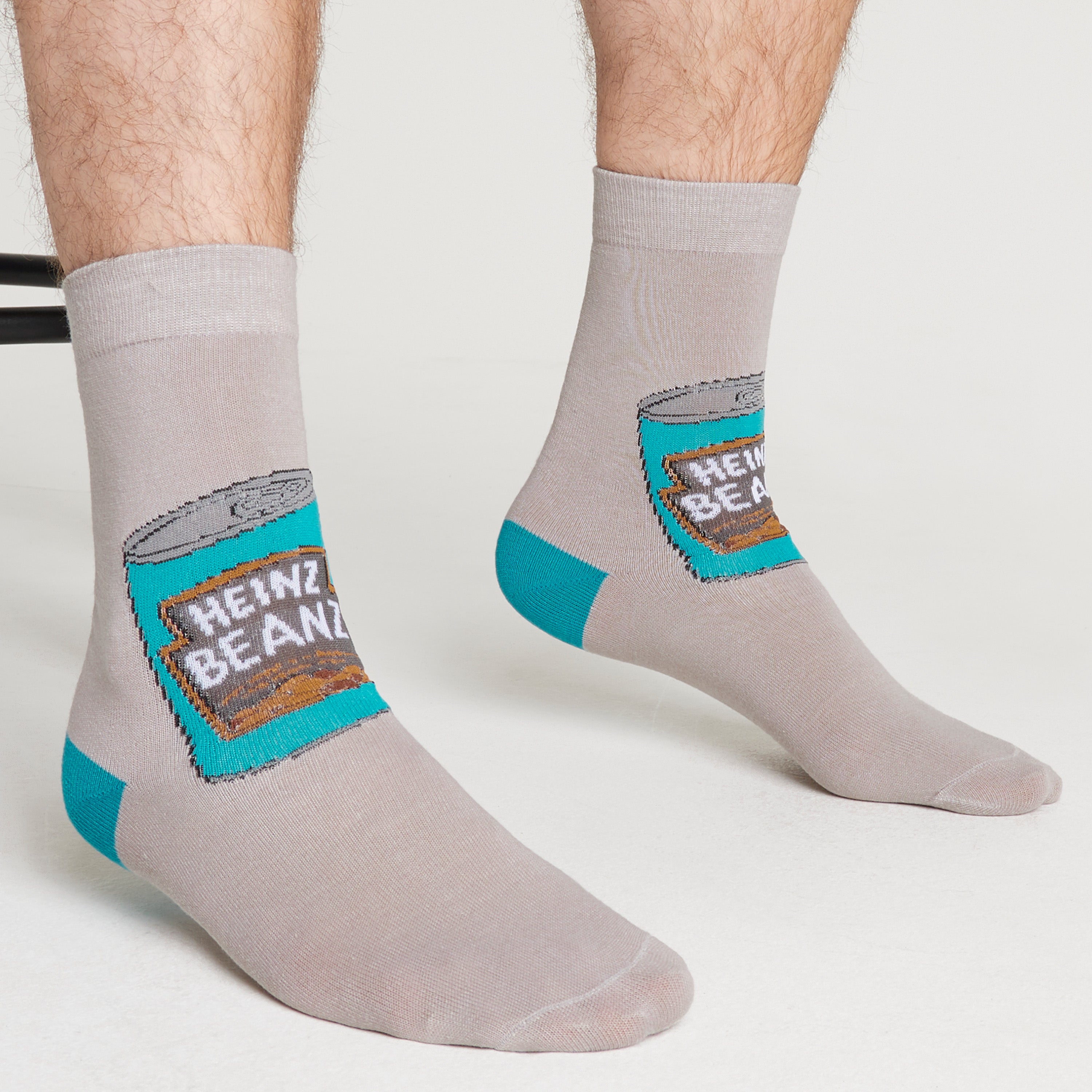 HEINZ Mens Socks Pack of 3 Baked Beans Crew Socks for Men - Get Trend