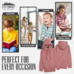 CityComfort Hoodies For Kids, CityComfort Plain Zip Up Hoodie - Get Trend