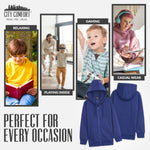 CityComfort Hoodies For Kids, CityComfort Plain Zip Up Hoodie - Get Trend