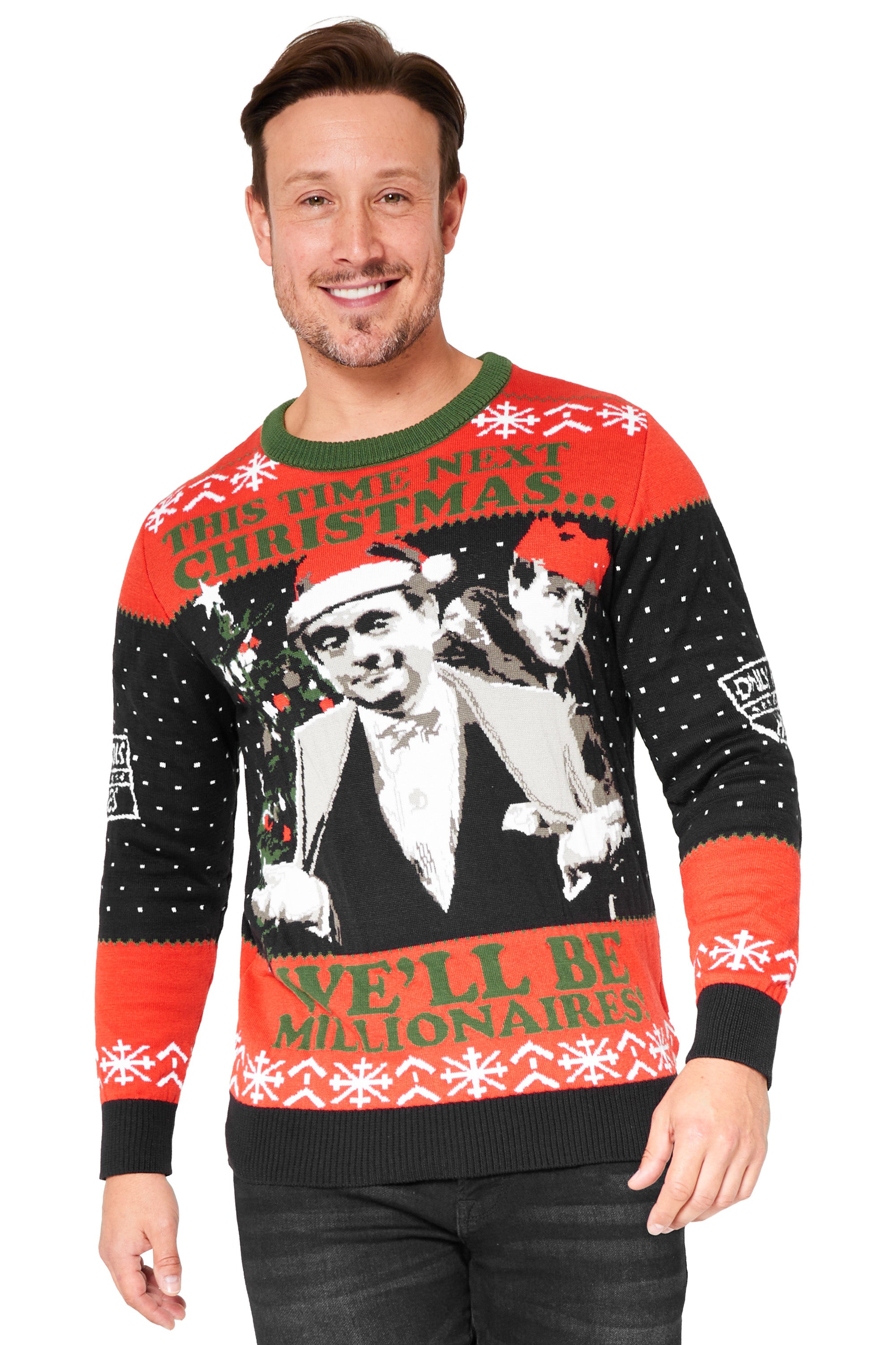 Only Fools and Horses Christmas Jumper for Men - Black/Red - Get Trend