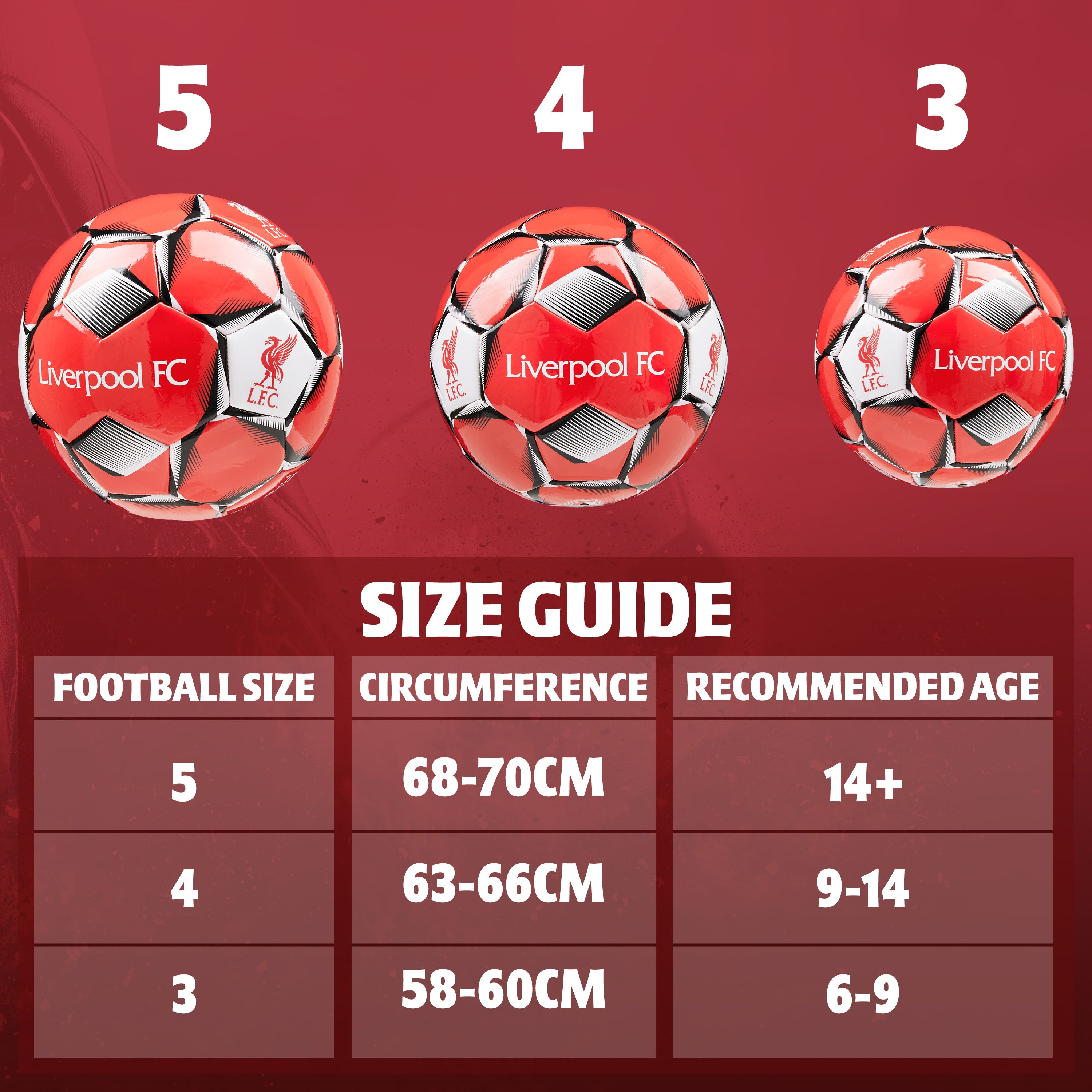 Liverpool F.C. Football Soccer Ball for Adults & Teenagers - Size 5 - Get Trend