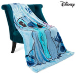 Disney Stitch Fleece Blanket Super Soft Blanket - Light Blue Stitch - Get Trend