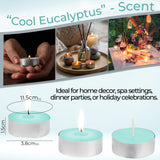 DECO EXPRESS Tealight Candles Multipack of 200, 100, 50, 25 or 24, Burning Time 4, 8 or 10 Hours - Tea Lights Candles