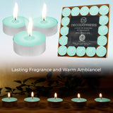 DECO EXPRESS Tealight Candles Multipack of 200, 100, 50, 25 or 24, Burning Time 4, 8 or 10 Hours - Tea Lights Candles