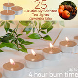 DECO EXPRESS Tealight Candles Multipack of 200, 100, 50, 25 or 24, Burning Time 4, 8 or 10 Hours - Tea Lights Candles