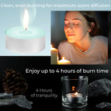 DECO EXPRESS Tealight Candles Multipack of 200, 100, 50, 25 or 24, Burning Time 4, 8 or 10 Hours - Tea Lights Candles