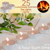 DECO EXPRESS Tealight Candles Multipack of 200, 100, 50, 25 or 24, Burning Time 4, 8 or 10 Hours - Tea Lights Candles