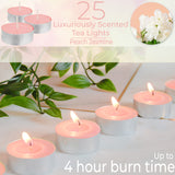 DECO EXPRESS Tealight Candles Multipack of 200, 100, 50, 25 or 24, Burning Time 4, 8 or 10 Hours - Tea Lights Candles