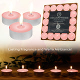 DECO EXPRESS Tealight Candles Multipack of 200, 100, 50, 25 or 24, Burning Time 4, 8 or 10 Hours - Tea Lights Candles