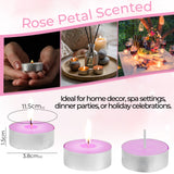 DECO EXPRESS Tealight Candles Multipack of 200, 100, 50, 25 or 24, Burning Time 4, 8 or 10 Hours - Tea Lights Candles