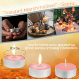 DECO EXPRESS Tealight Candles Multipack of 200, 100, 50, 25 or 24, Burning Time 4, 8 or 10 Hours - Tea Lights Candles